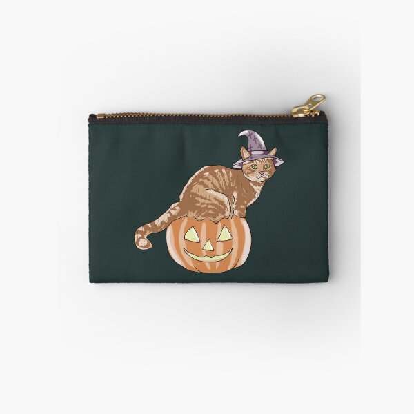 Item preview, Halloween Cat Witch on Pumpkin cottagecore Illustration designed and sold by LeshanArt.