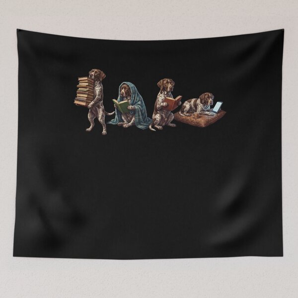 Item preview, German Shorthaired Pointer Book Reader Reading Dog Lover designed and sold by dian-rody-crest.