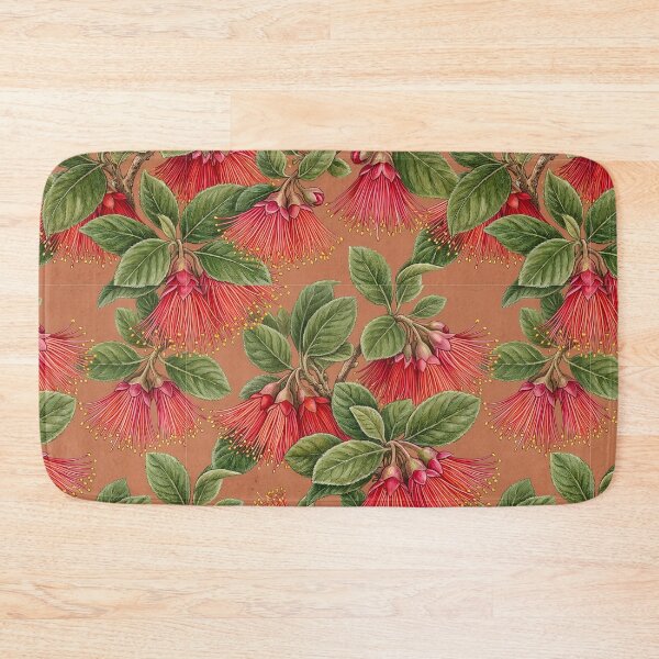 Item preview, Vintage Australian Red Flowering Gum Seamless Floral Pattern designed and sold by Studio BC.