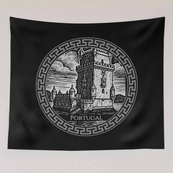 Item preview, Portugal Vintage Woodcut Art designed and sold by Thistle-TShop.