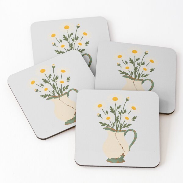 Item preview, Vintage Daisy Bouquet in Cracked Ceramic Pitcher designed and sold by hattie's.