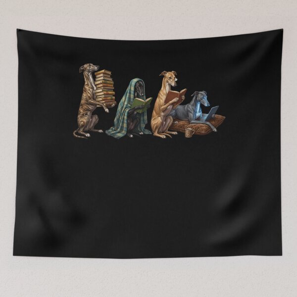 Item preview, Greyhound Book Reader Reading Dog Lover designed and sold by dian-rody-crest.