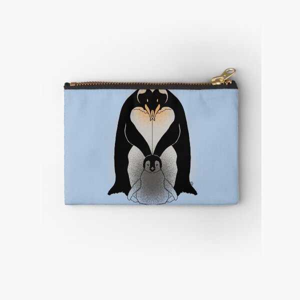 Item preview, Family of Penguins Heart Shape Line-art (Grey, White & Orange) designed and sold by Burnt_Pikachu.