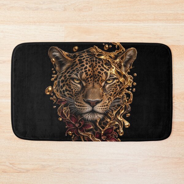 Item preview, Golden Leopard Floral Majesty designed and sold by kynira.