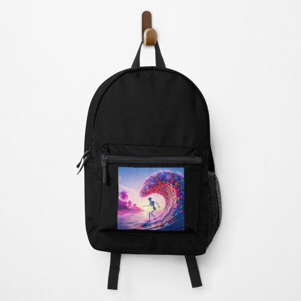 Item preview, Pastel Candy Wave Surfing Skeleton Graphic designed and sold by DeborahJRayner.