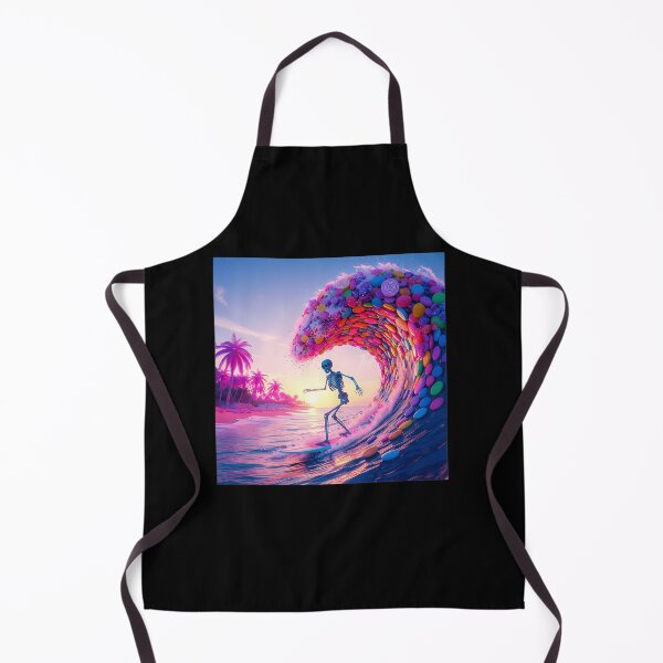 Item preview, Pastel Candy Wave Surfing Skeleton Graphic designed and sold by DeborahJRayner.