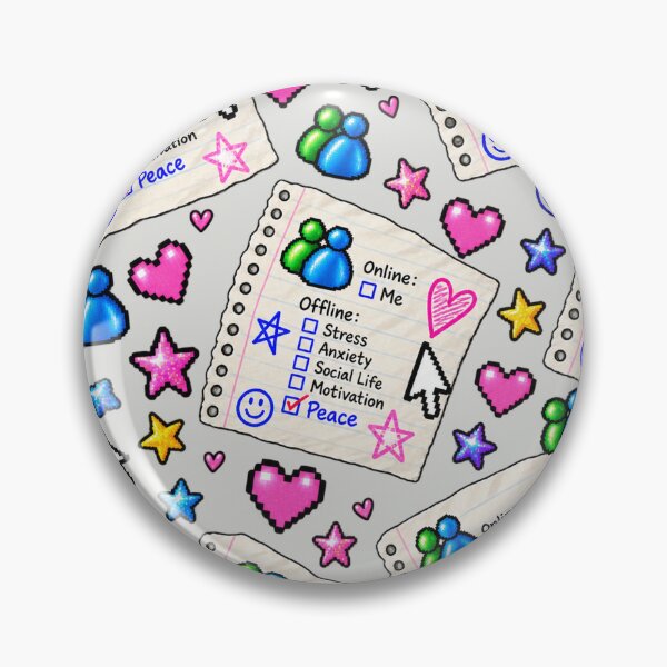 Item preview, Online Offline Choosing Peace – Retro Internet Y2K Design designed and sold by MetaModel Editions.