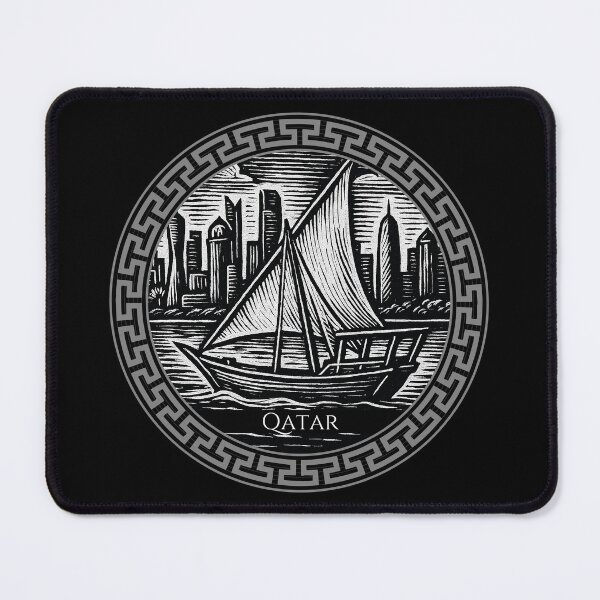 Item preview, Qatar Vintage Woodcut Art designed and sold by Thistle-TShop.