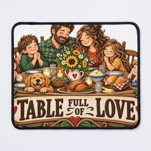 Item preview, Table Full Of Love Woodcut Balkan Family designed and sold by OfficialBalkan.