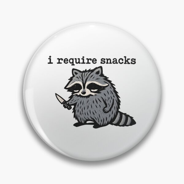 Item preview, I Require Snacks Embroidered Raccoon designed and sold by HarinDonreka.