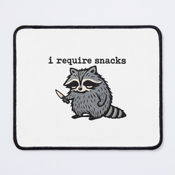 Item preview, I Require Snacks Embroidered Raccoon designed and sold by HarinDonreka.