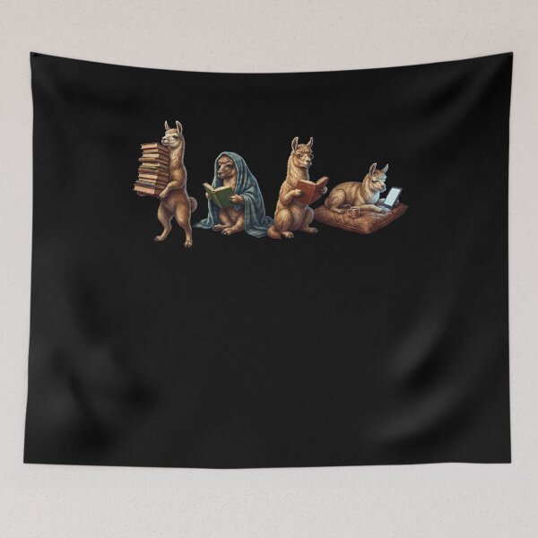 Item preview, Llama Book Reader Reading Dog Lover designed and sold by dian-rody-crest.