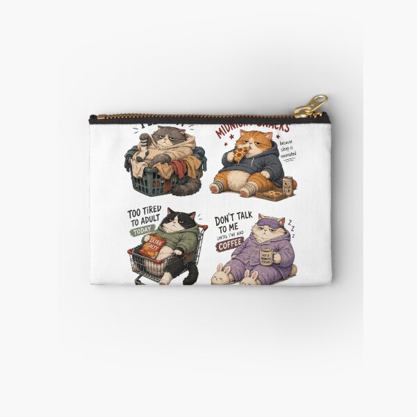Item preview, Funny Lazy Cat Adulting Sticker Pack designed and sold by UvooArt.
