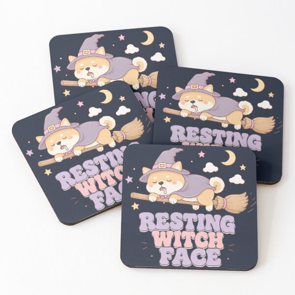 Item preview, Pastel Goth Resting Witch Face - Cute Shiba Inu Dog designed and sold by ianm1028.