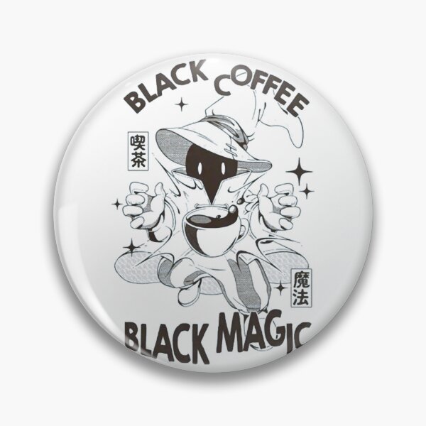 Item preview, Cute Cartoon Wizard Drinking Coffee Monochrome Art designed and sold by FranzBode.