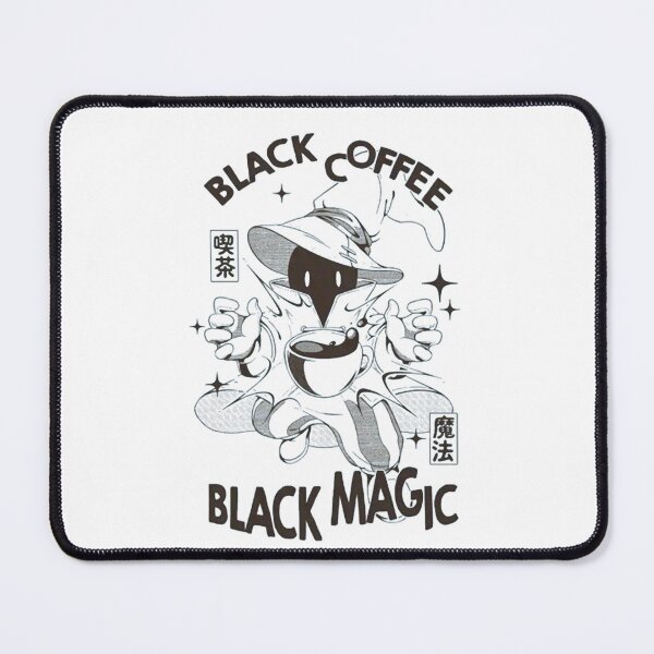 Item preview, Cute Cartoon Wizard Drinking Coffee Monochrome Art designed and sold by FranzBode.