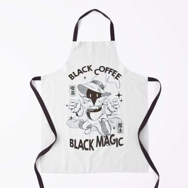 Item preview, Cute Cartoon Wizard Drinking Coffee Monochrome Art designed and sold by FranzBode.