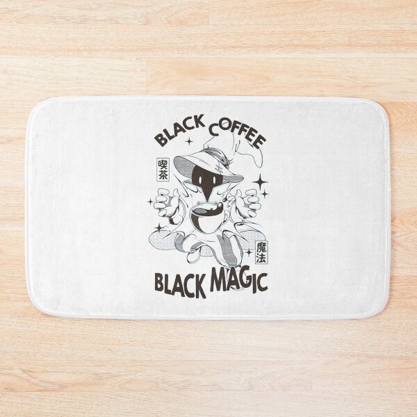Item preview, Cute Cartoon Wizard Drinking Coffee Monochrome Art designed and sold by FranzBode.