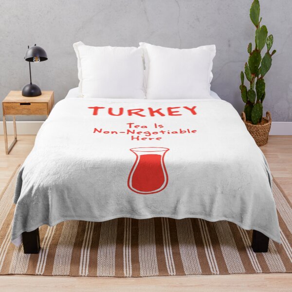 Item preview, Turkey – "Tea Is Non-Negotiable Here" Funny Quote Print designed and sold by MarkedArtPrints.