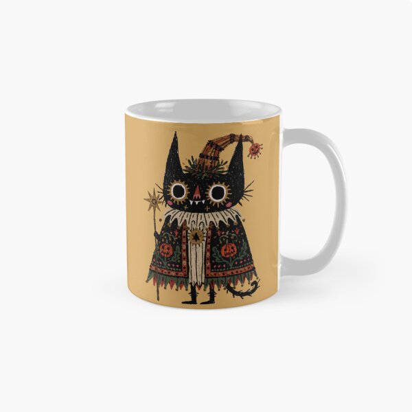 Item preview, Spooky Black Cat Witch with Halloween Pumpkin designed and sold by MythicMood.