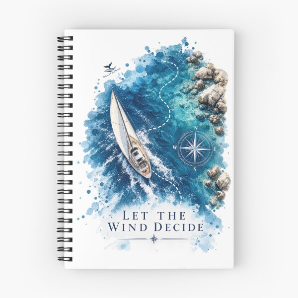 Item preview, Let the Wind Decide – Sailing Navigation & Ocean Watercolor Design designed and sold by NAUSPHERAL.