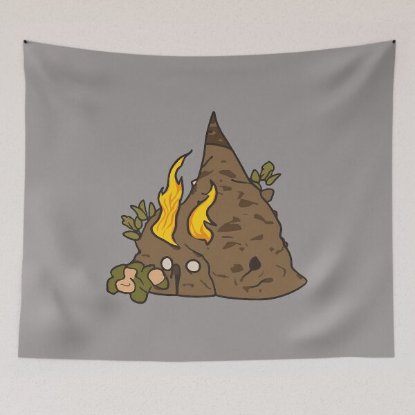 Item preview, Cartoon Volcano Mound Defeated Fire Sprite Art-39 designed and sold by KeDoerge.