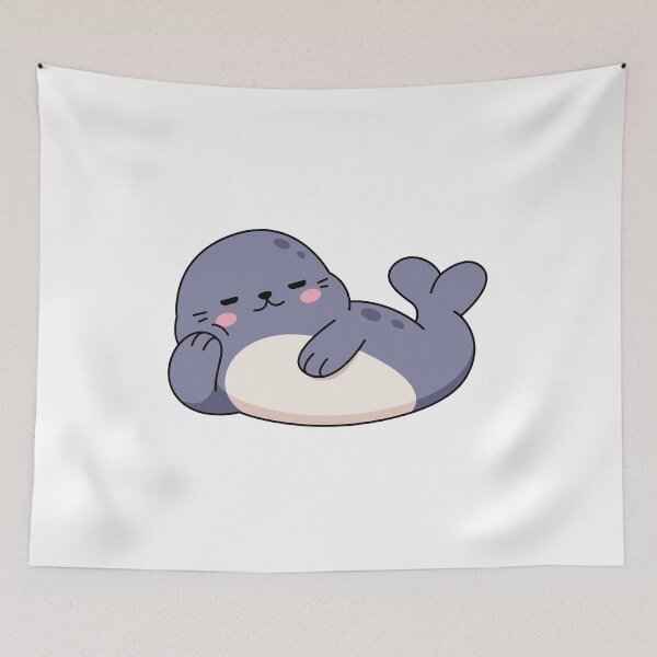 Item preview, Sealiously Chillin Cute Sleepy Seal designed and sold by sweetfourty.
