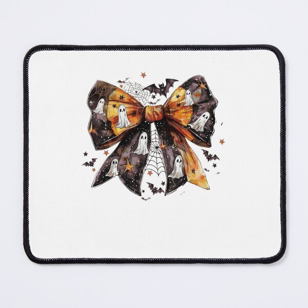 Item preview, Spooky Halloween Bowknot Ghost Bat Web Watercolor designed and sold by FranzBode.