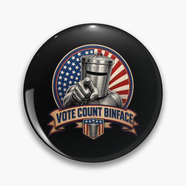 Item preview, Vote Count Binface Funny Trash Can Election Satire Retro designed and sold by SEINENGAPPI8.