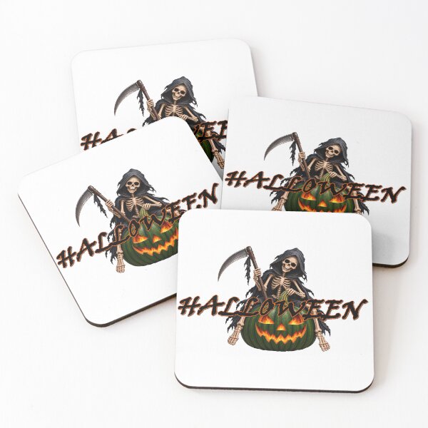 Item preview, halloween skeleton on pumpkin black text designed and sold by natalik2024.
