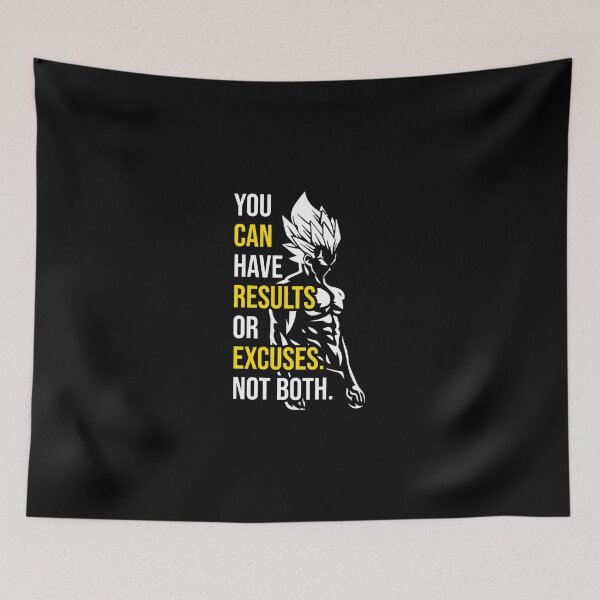 Item preview, Results-Vs-Excuses---Vegeta-Gym-Motivational designed and sold by belluemtrick.
