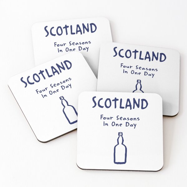 Item preview, Scotland – "Four Seasons In One Day" Funny Quote Print designed and sold by MarkedArtPrints.