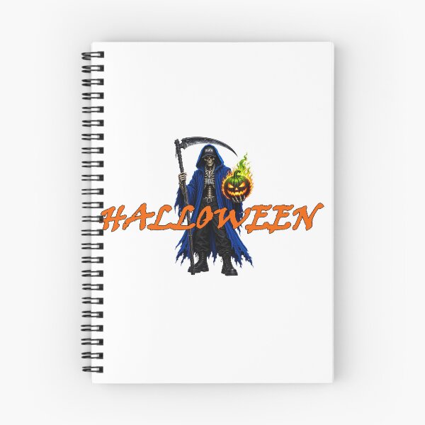 Item preview, halloween skeleton with pumpkin orange text designed and sold by natalik2024.