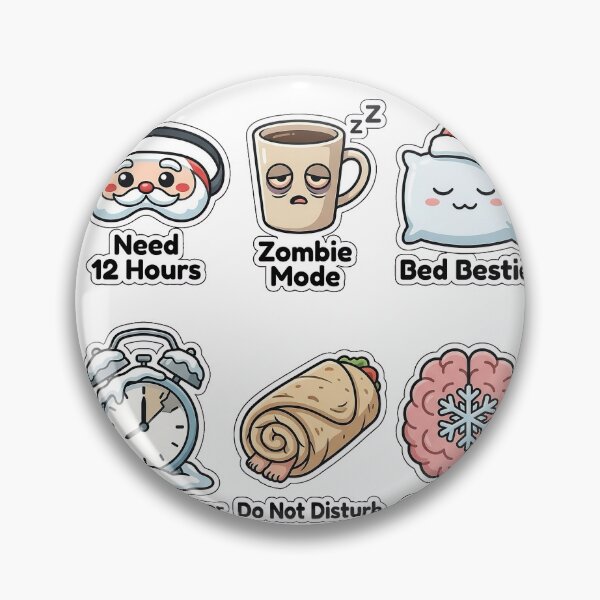 Item preview, Sarcastic Winter Sleep Deprivation Sticker Pack - Sleepy Mood Puns designed and sold by SimpleP.
