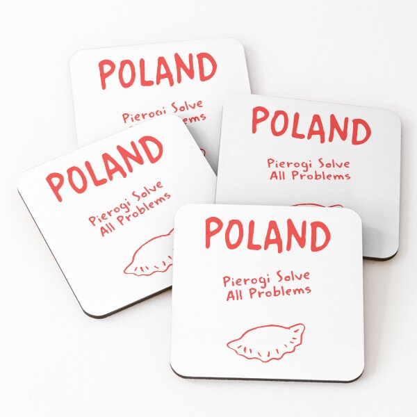 Item preview, Poland – "Pierogi Solve All Problems" Funny Quote Print designed and sold by MarkedArtPrints.