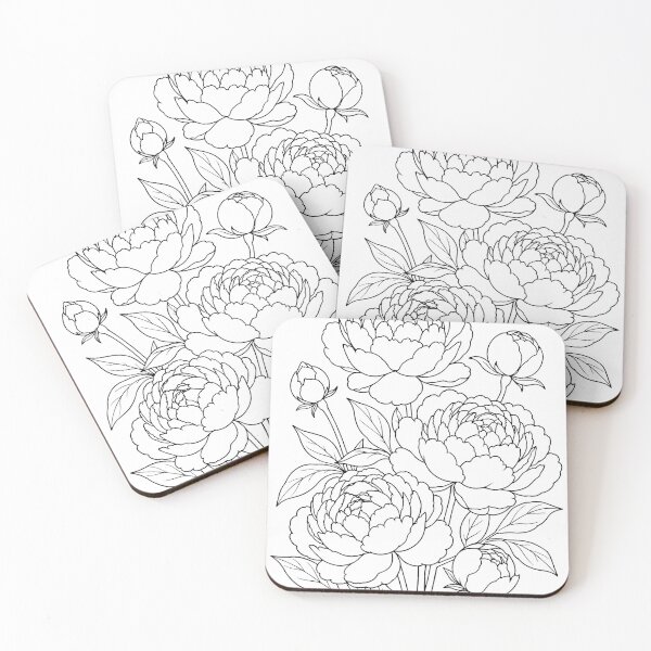 Item preview, Peony coloring book designed and sold by Wiko Glitch.