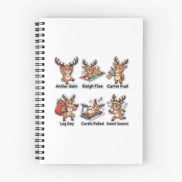 Item preview, Funny Reindeer Gym Fitness Fails Sticker Pack - Workout Puns Set designed and sold by SimpleP.
