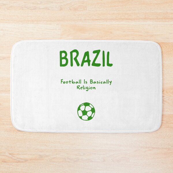 Item preview, Brazil – "Football Is Basically Religion" Funny Quote Print designed and sold by MarkedArtPrints.