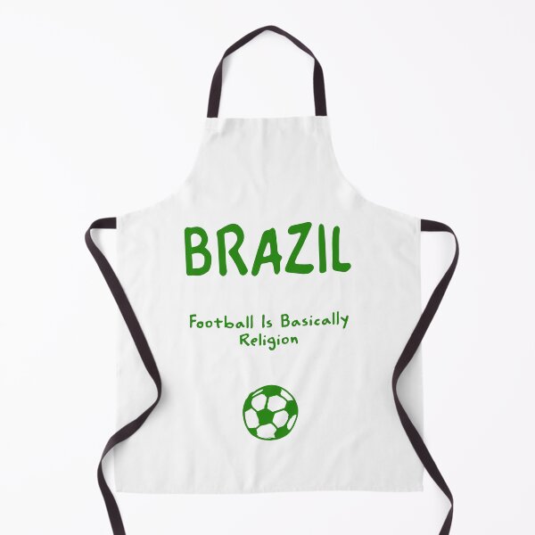 Item preview, Brazil – "Football Is Basically Religion" Funny Quote Print designed and sold by MarkedArtPrints.
