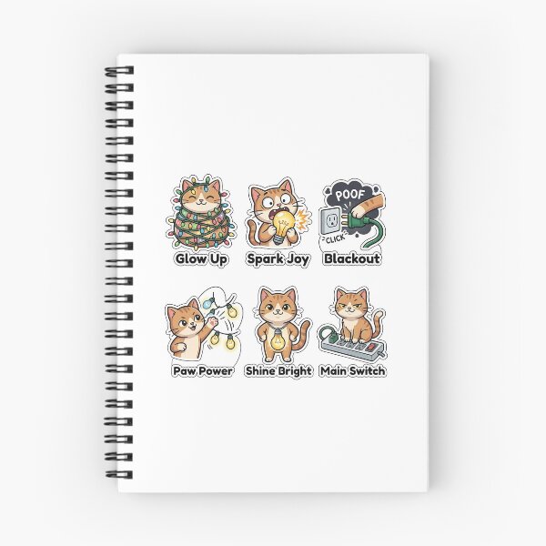 Item preview, Mischievous Cat Christmas Lights Chaos Sticker Pack - Feline Glow Puns designed and sold by SimpleP.