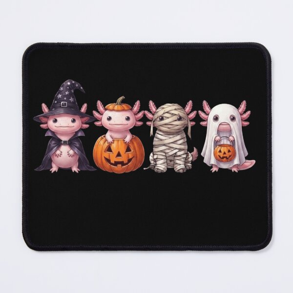 Item preview, Cute Axolotl Halloween Witch Dog Pumpkin Spooky Night designed and sold by Anime ⭐⭐⭐⭐⭐.