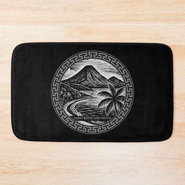 Item preview, Saint Kitts and Nevis Vintage Woodcut Art designed and sold by Thistle-TShop.