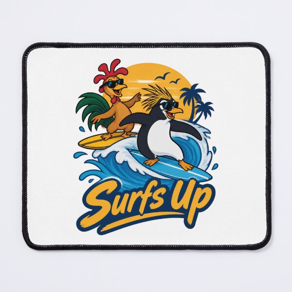 Item preview, Surfs Up Funny Surfing Design Featuring Cody Maverick and Chicken Joe designed and sold by fred2266.