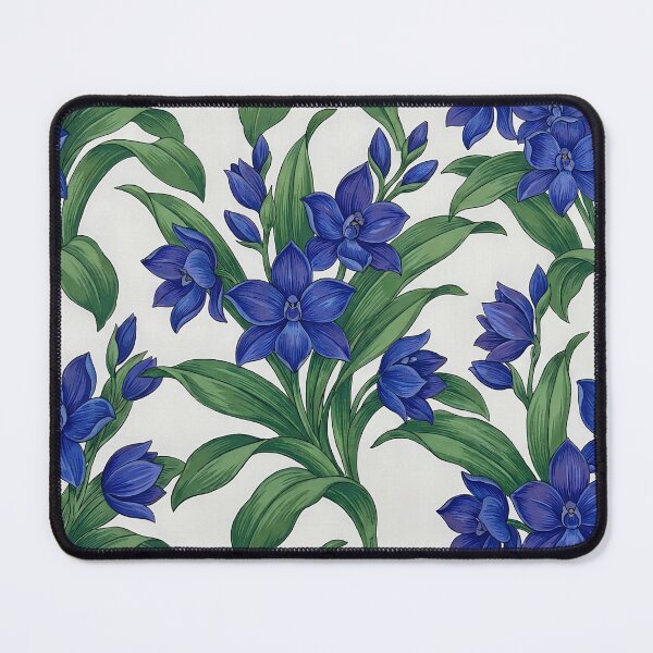 Item preview, Vivid Royal Blue Wildflower & Foliage Seamless Pattern designed and sold by Studio BC.