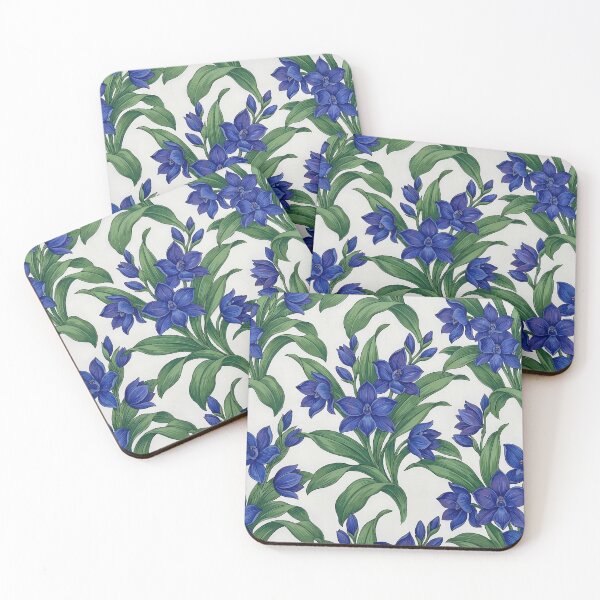 Item preview, Vivid Royal Blue Wildflower & Foliage Seamless Pattern designed and sold by Studio BC.