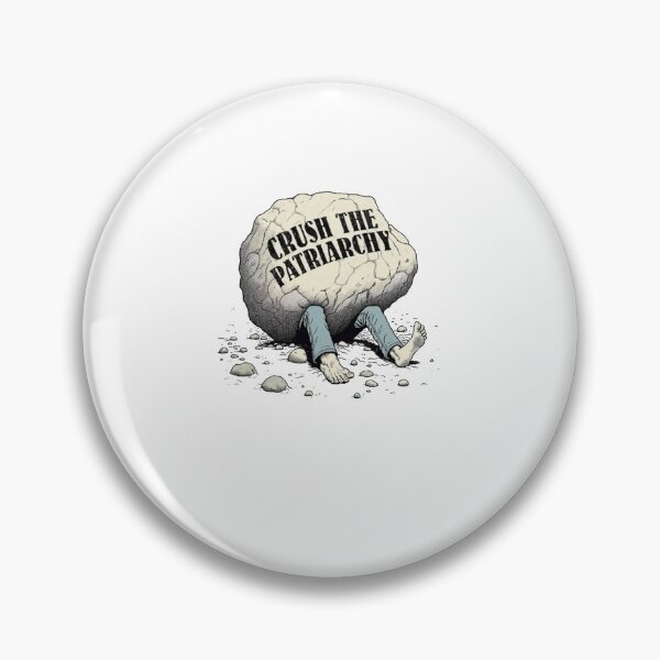 Item preview, Powerful Feminist Slogan Big Rock Crush Cartoon designed and sold by LudmillaWalthe.