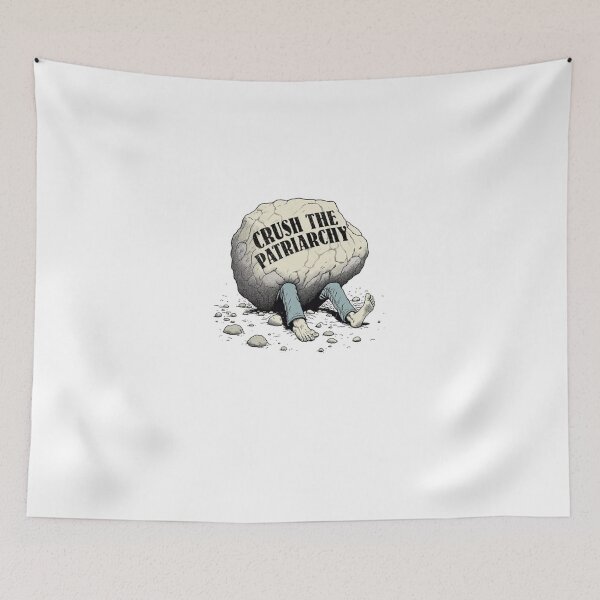 Item preview, Powerful Feminist Slogan Big Rock Crush Cartoon designed and sold by LudmillaWalthe.