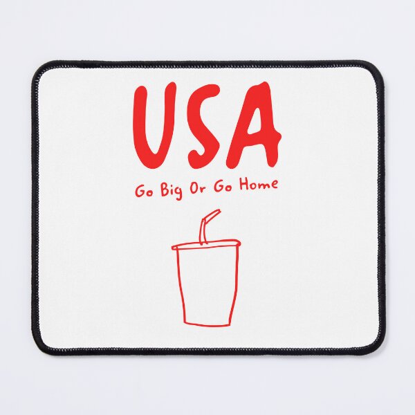 Item preview, USA Soda Cup Print – Go Big Or Go Home, Funny Design designed and sold by MarkedArtPrints.