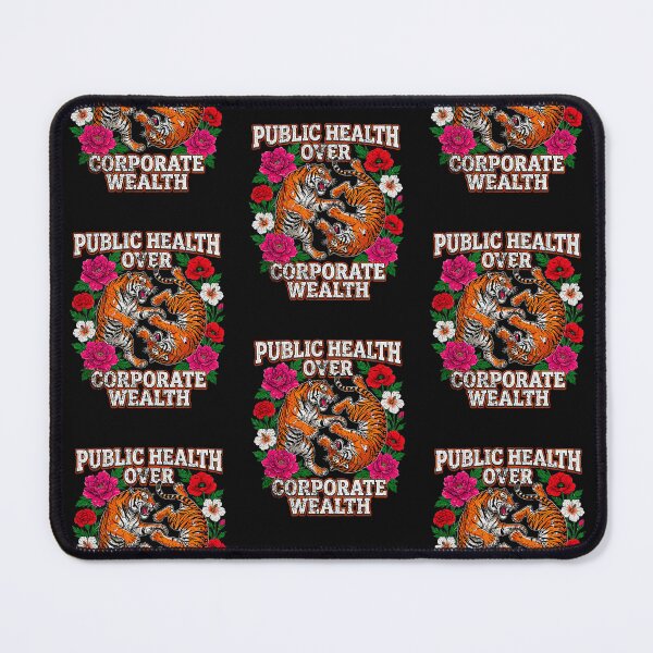 Item preview, Public Health Over Corporate Wealth Tiger Floral Vintage designed and sold by CarlaKaise.