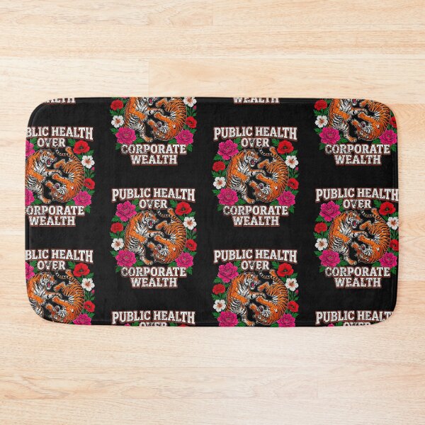 Item preview, Public Health Over Corporate Wealth Tiger Floral Vintage designed and sold by CarlaKaise.